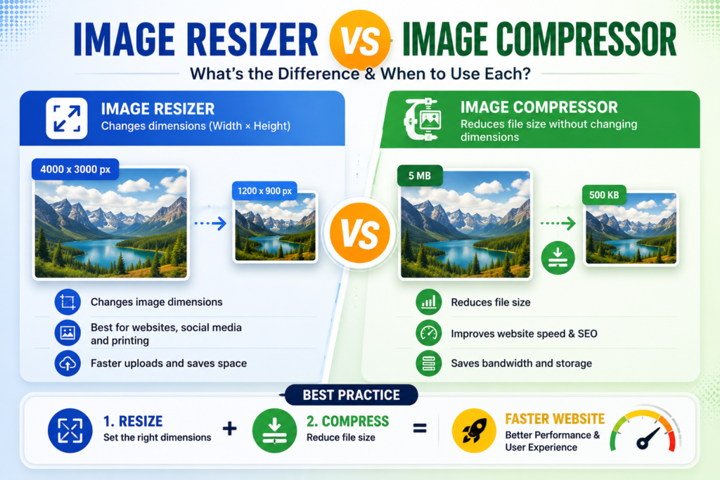 Image Resizer vs Image Compressor