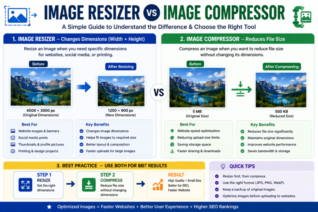 Image Resizer vs Image Compressor